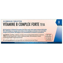 Afbeelding in Gallery-weergave laden, Vitamine b complex forte tablet teva