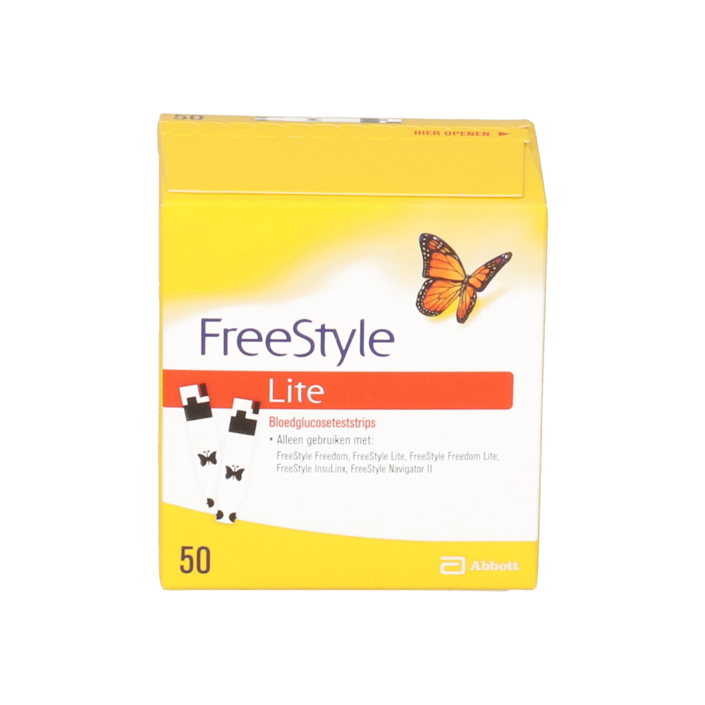 FreeStyle Lite Teststrips – 50 stuks | Nauwkeurig & Snel Glucose Meten