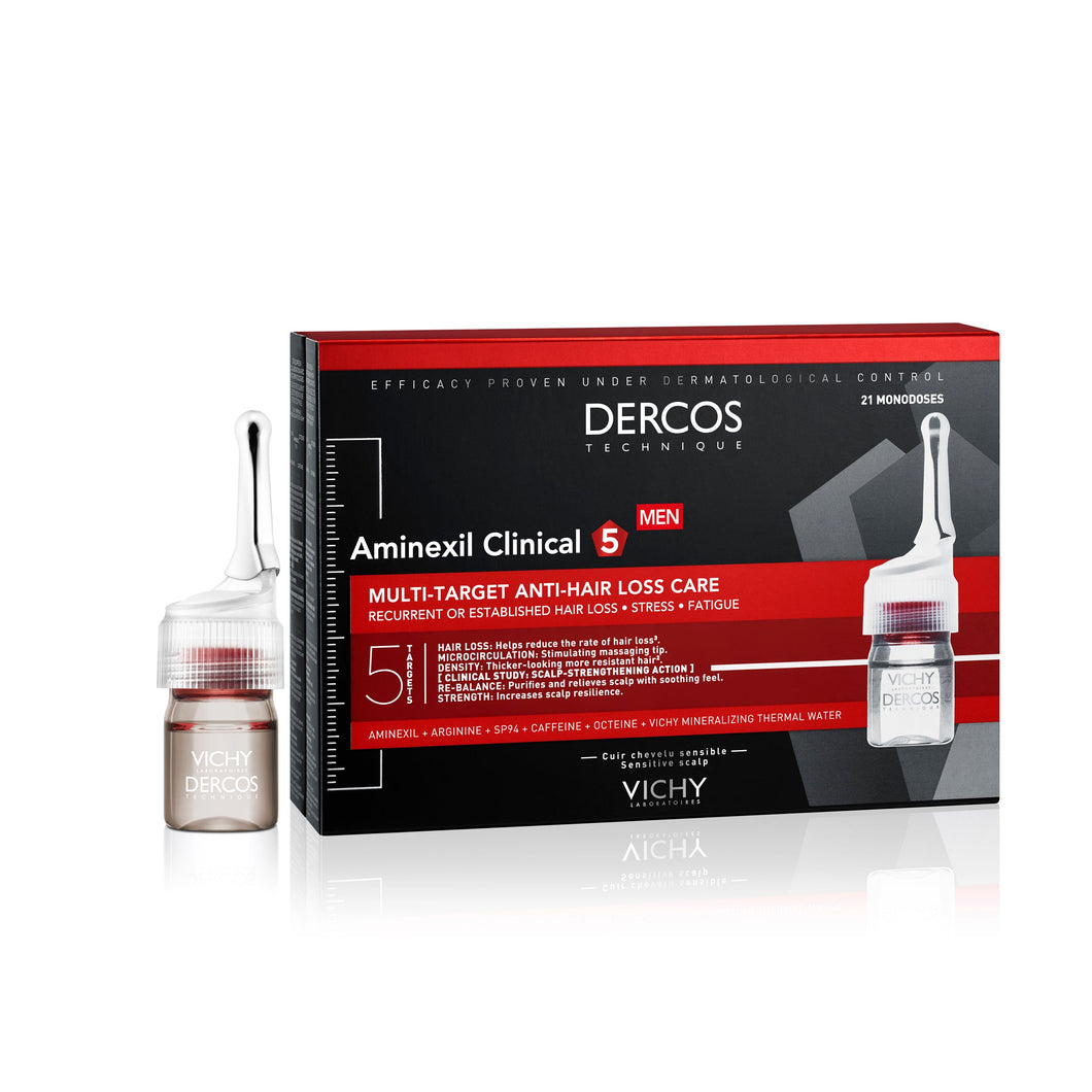 Vichy DERCOS Aminexil Clinical 5 Man 21 ampullen - SkinEffects Zwolle