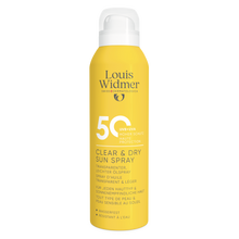 Afbeelding in Gallery-weergave laden, Clear &amp; Dry Sun Spray 50 zonder parfum - Louis Widmer - Huidproducten.nl
