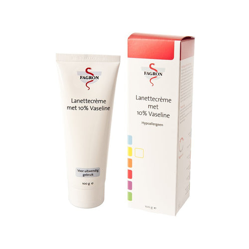 Lanettecreme Met 10% Vaseline Tube In Doos Fagron  100G - SkinEffects Zwolle