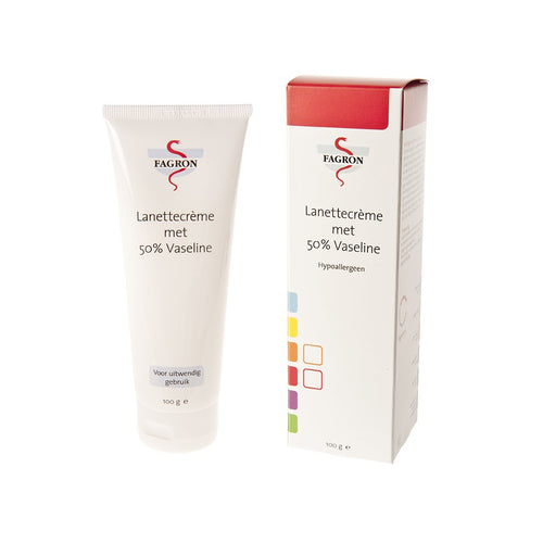 Lanettecreme Met 50% Vaseline Tube In Doos Fagron  100G - SkinEffects Zwolle