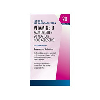 Vitamine D Teva Tablet 20mcg 800IE