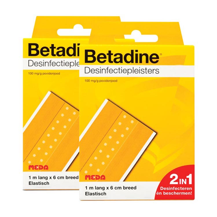 Betadine desinfectie pleisert 1mx6cm (1 stuks)