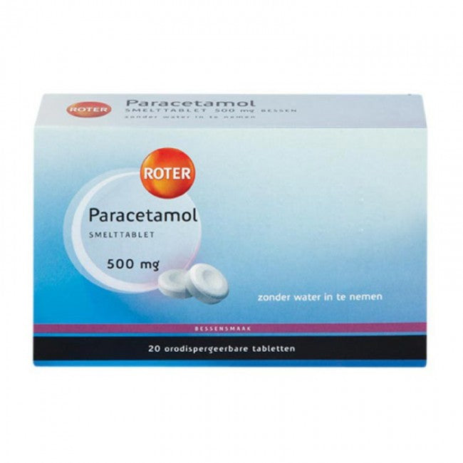 Roter Paracetamol 500mg smelttablet (20 stuks)