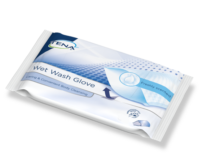 TENA Wet Wash Glove Freshly Scented 5